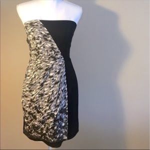 NWT, Hype strapless wool & silk dress, sz 0, s, xs
